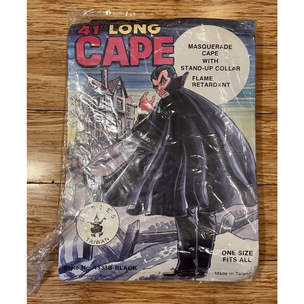 RARE Vintage Rubie's Full Length Cape (41 in.) - NOS Vampire Halloween Costume